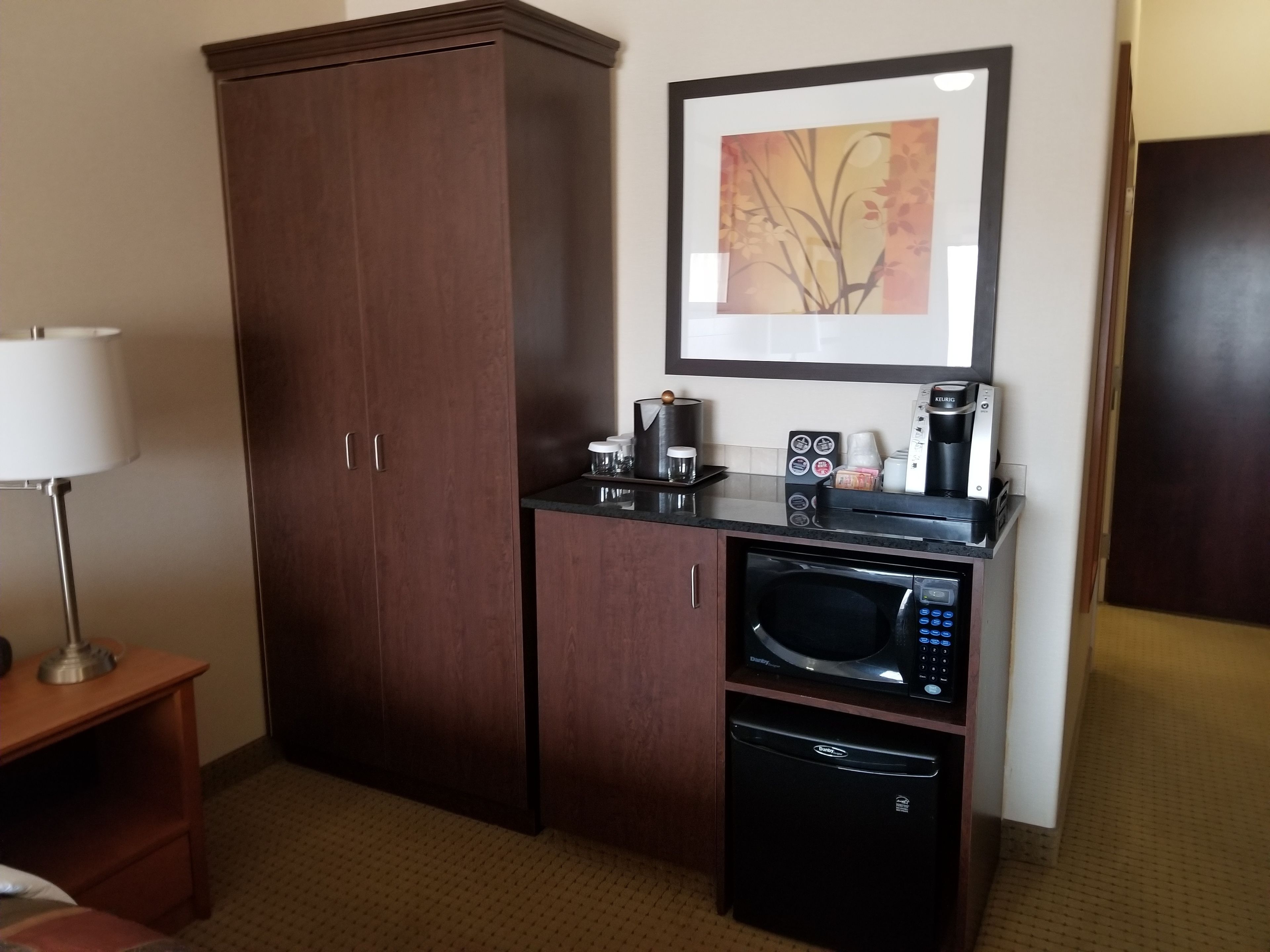 accessible room, 1 king bed, non smoking | in-room safe, desk, blackout curtains, iron/ironing board