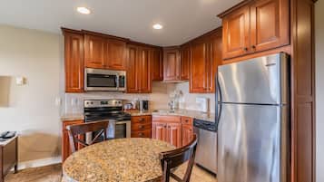 Condo, Kitchen, Oceanfront (Lower Level) | Private kitchen | Coffee/tea maker