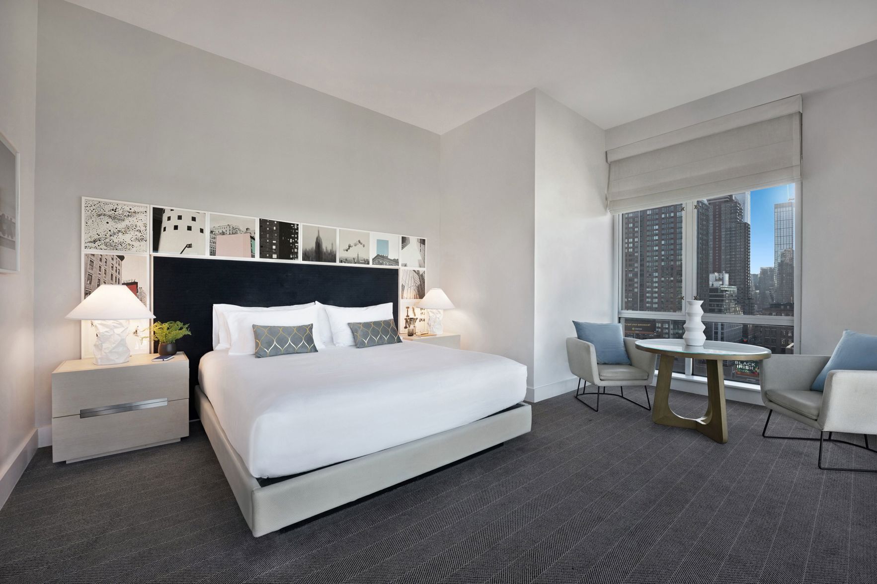 Frette Italian sheets, premium bedding, pillow-top beds, minibar