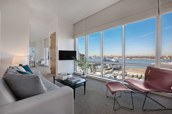 Hotel room view looking out at Ink 48 Hotel