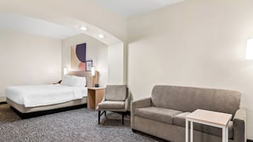 Room, 1 King Bed with Sofa bed | Premium bedding, pillowtop beds, minibar, desk