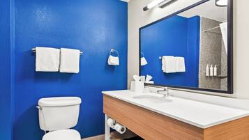 Free toiletries, hair dryer, towels