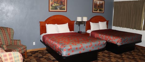Room, 2 Queen Beds | Desk, iron/ironing board (on request), free WiFi, bed sheets