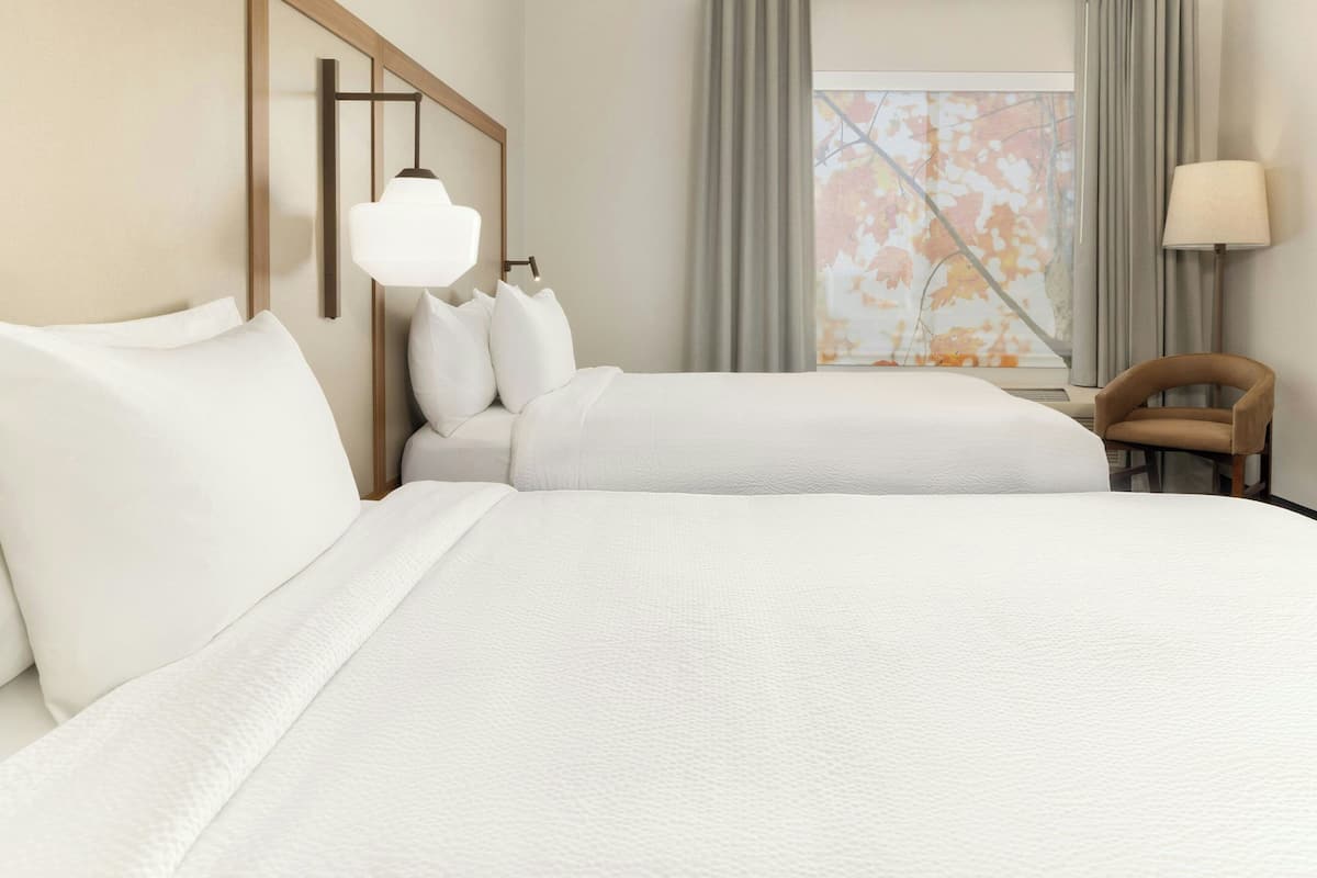 studio, 2 queen beds | premium bedding, pillow-top beds, in-room safe, desk