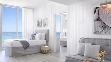 Suite, 2 Bedrooms, Oceanfront | Egyptian cotton sheets, premium bedding, down comforters, minibar