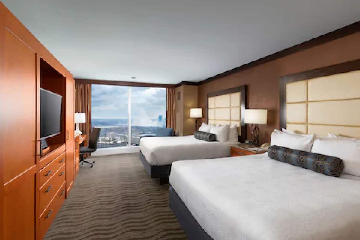 in-room safe, desk, blackout curtains, iron/ironing board