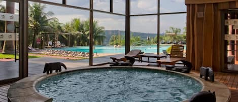 Indoor pool, outdoor pool