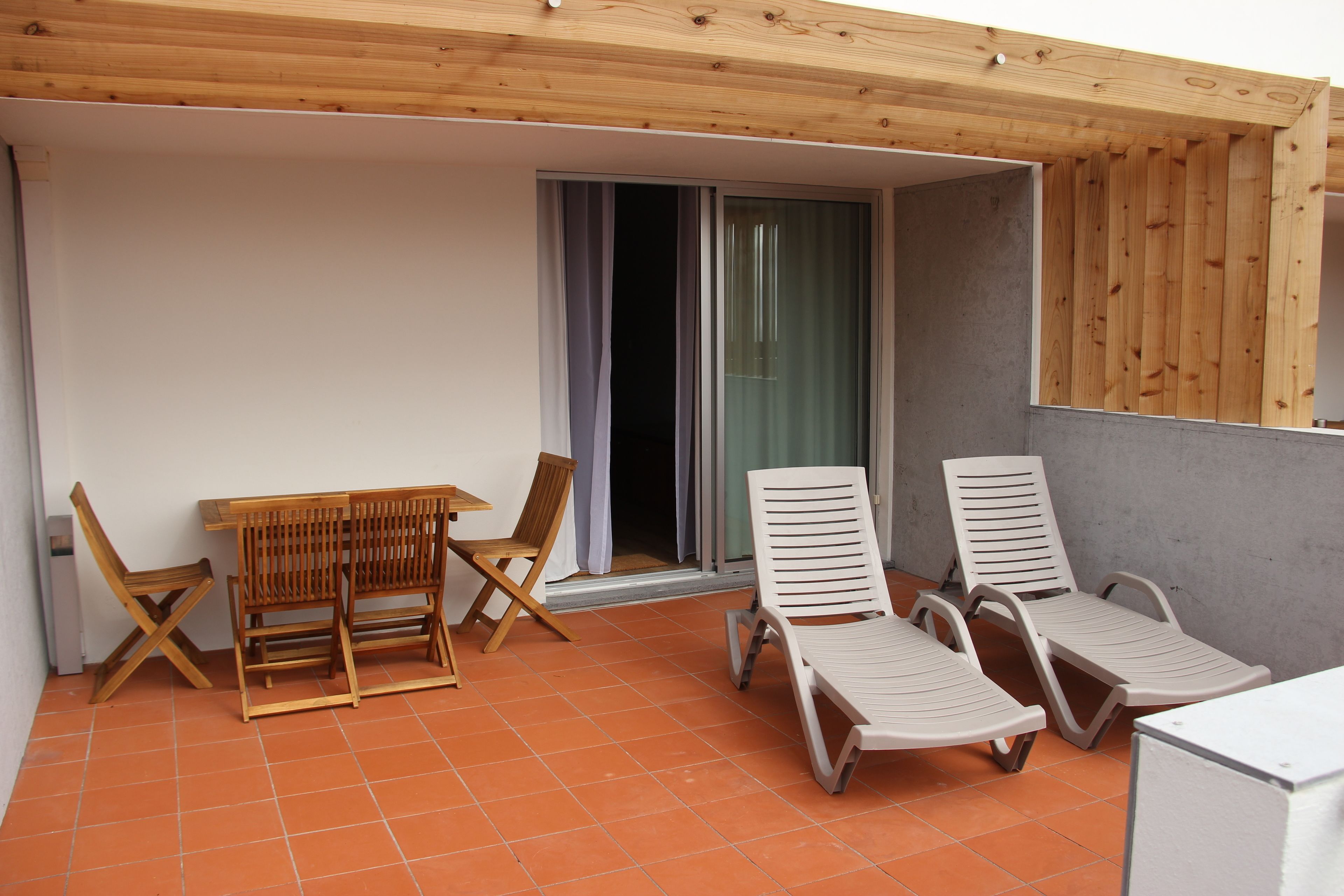 Appartement Duplex Supérieur, 1 chambre, patio, vue partielle sur l'océan | Terrasse/Patio