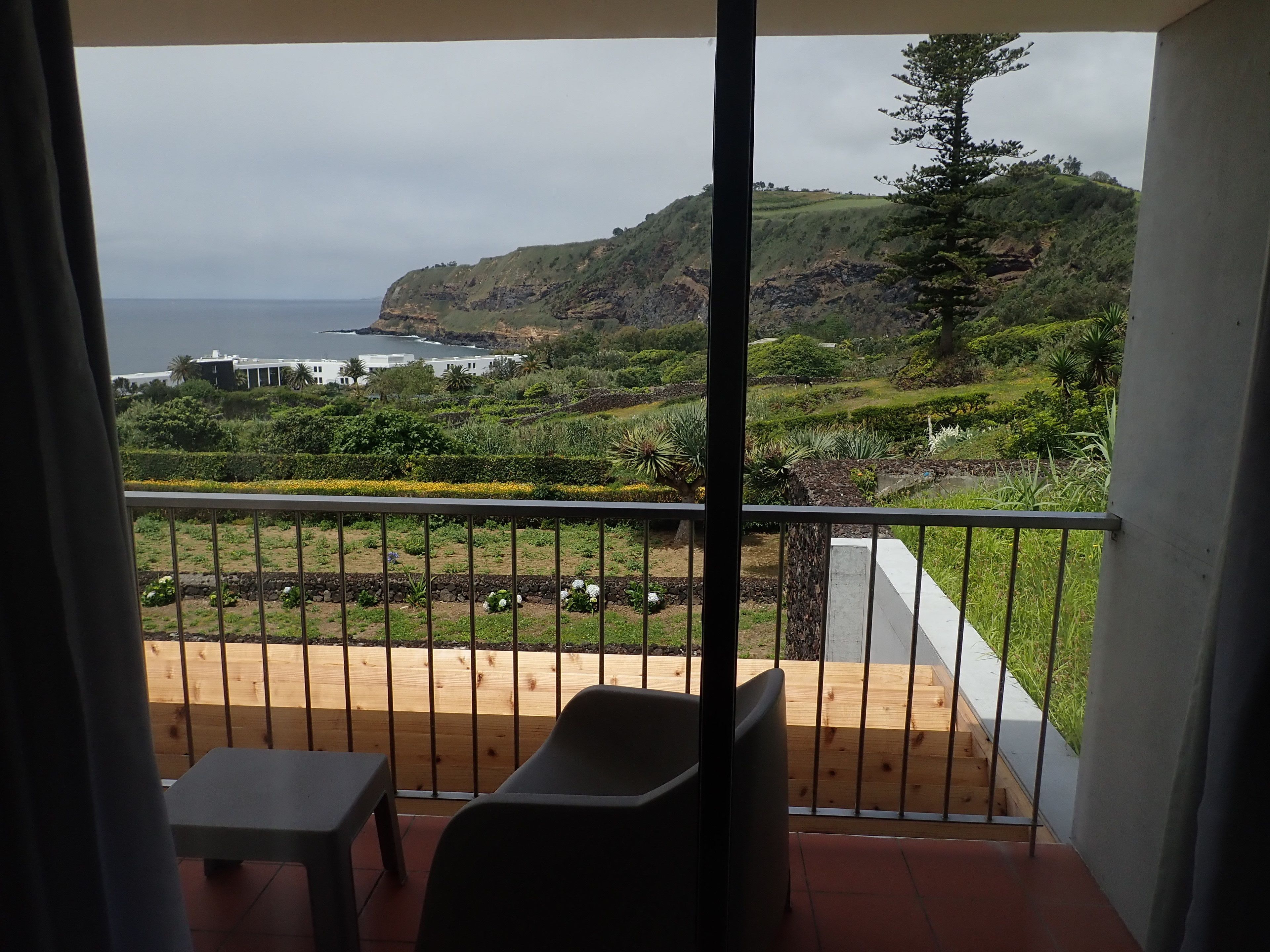 Departamento Confort, 1 habitación, balcón, vista parcial al océano | Terraza o patio