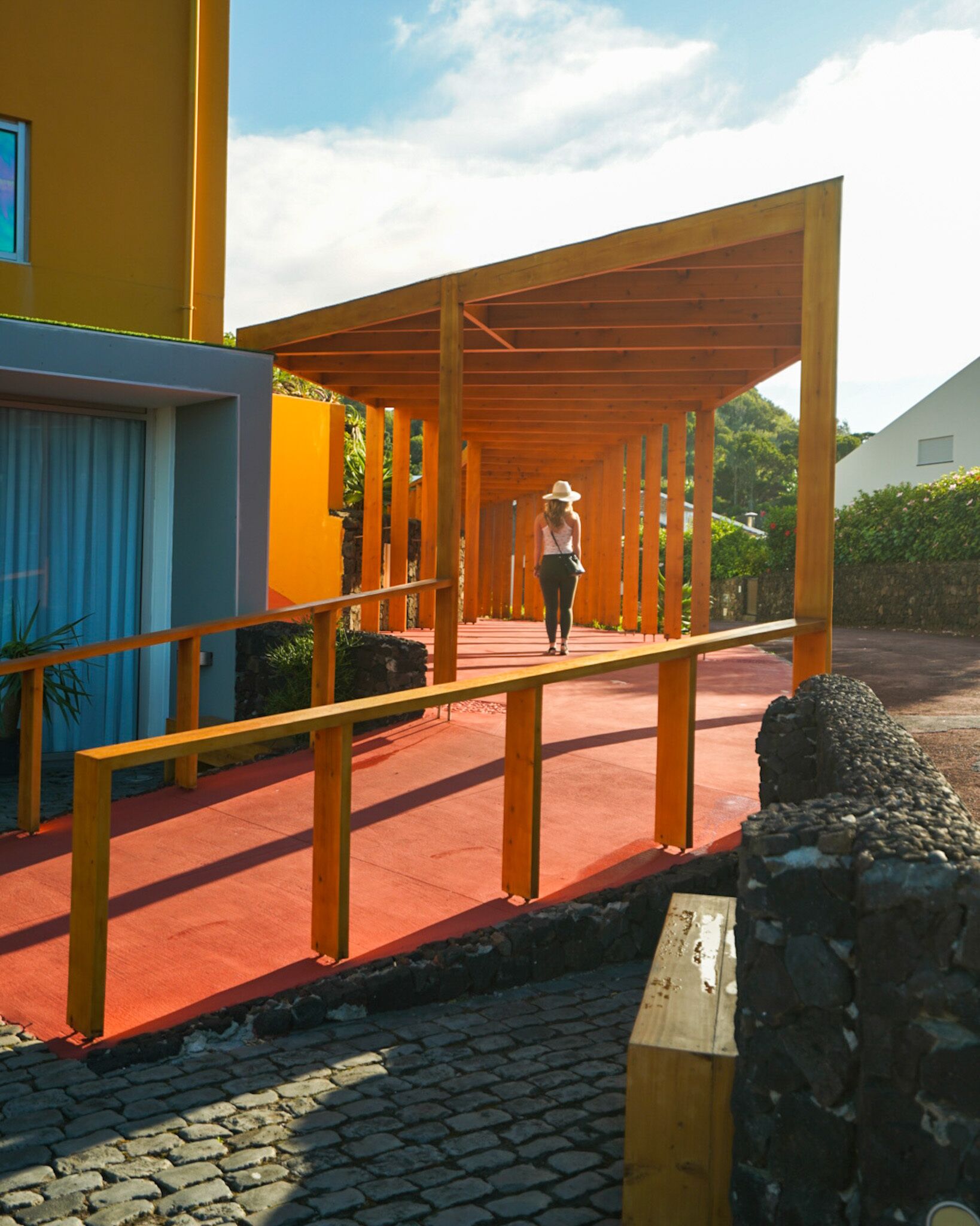 Majoituspaikan sisäänkäynti