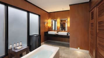 Sunset Ocean Villa with Premium All inclusive | Bathroom | Designer toiletries, hair dryer, slippers, towels