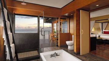 Sunrise Ocean Villa with Premium All inclusive | Bathroom | Designer toiletries, hair dryer, slippers, towels