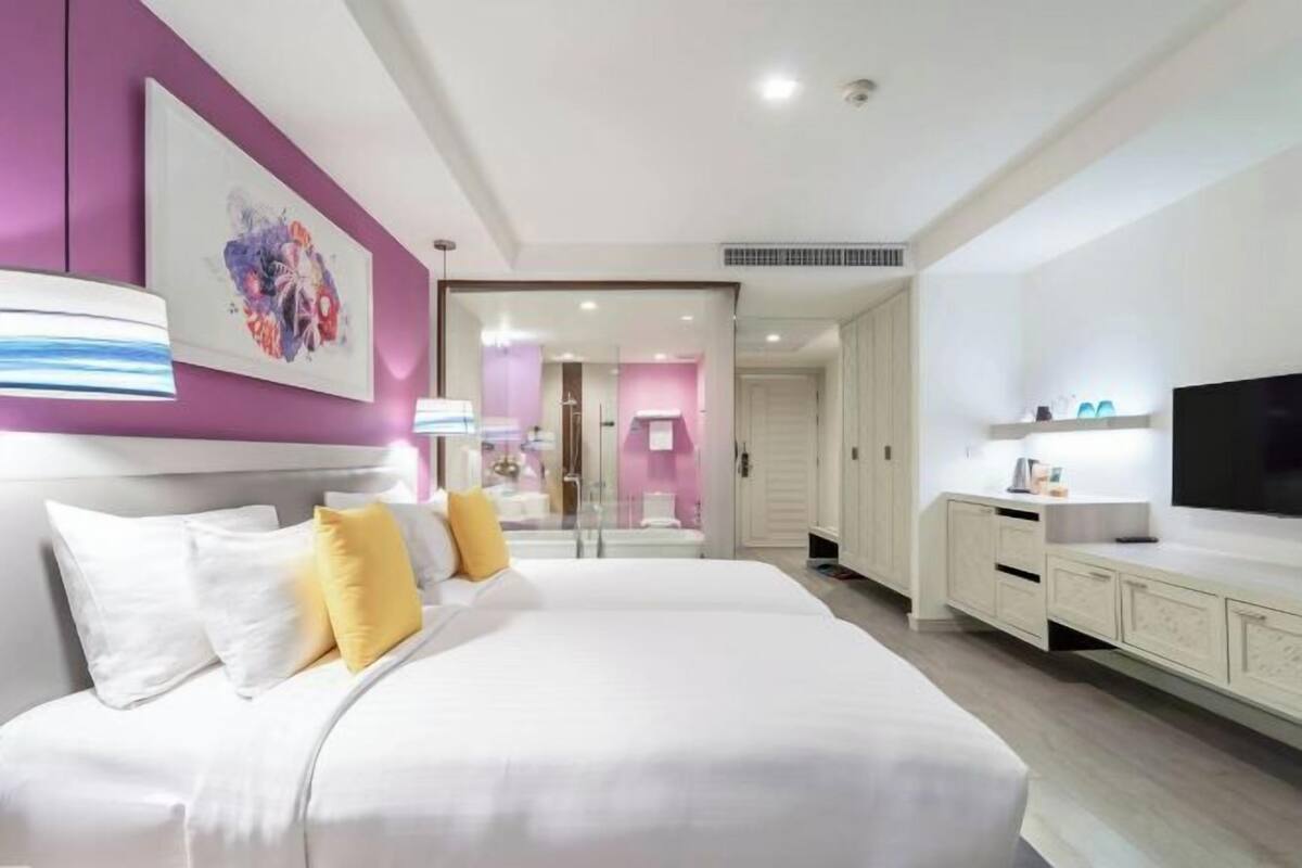 In-room safe, desk, blackout curtains, iron/ironing board (on request)