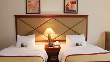 In-room safe, free WiFi, bed sheets, alarm clocks