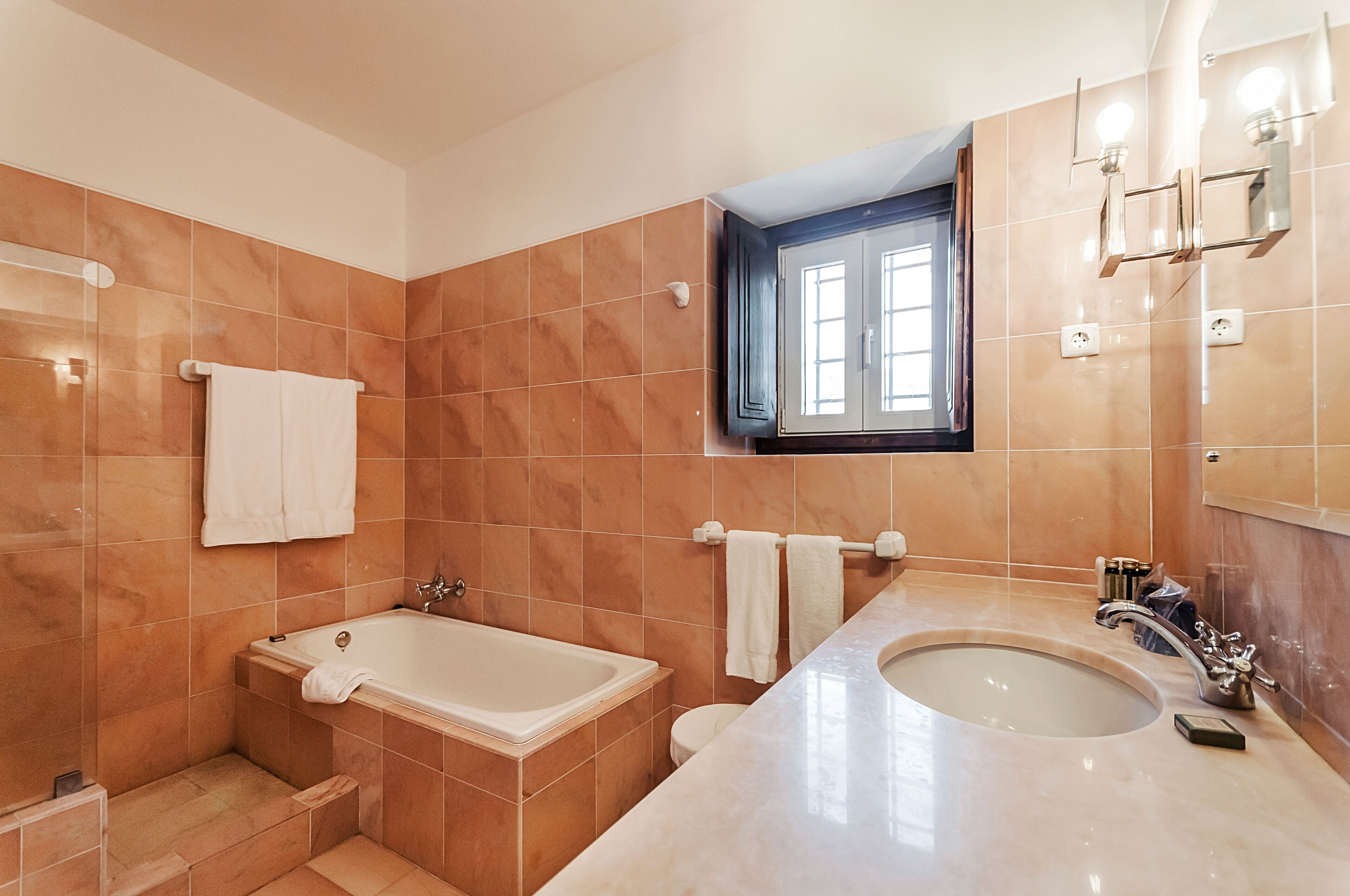 free toiletries, hair dryer, bathrobes, slippers