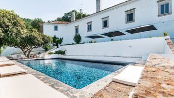 2 outdoor pools, pool umbrellas, pool loungers