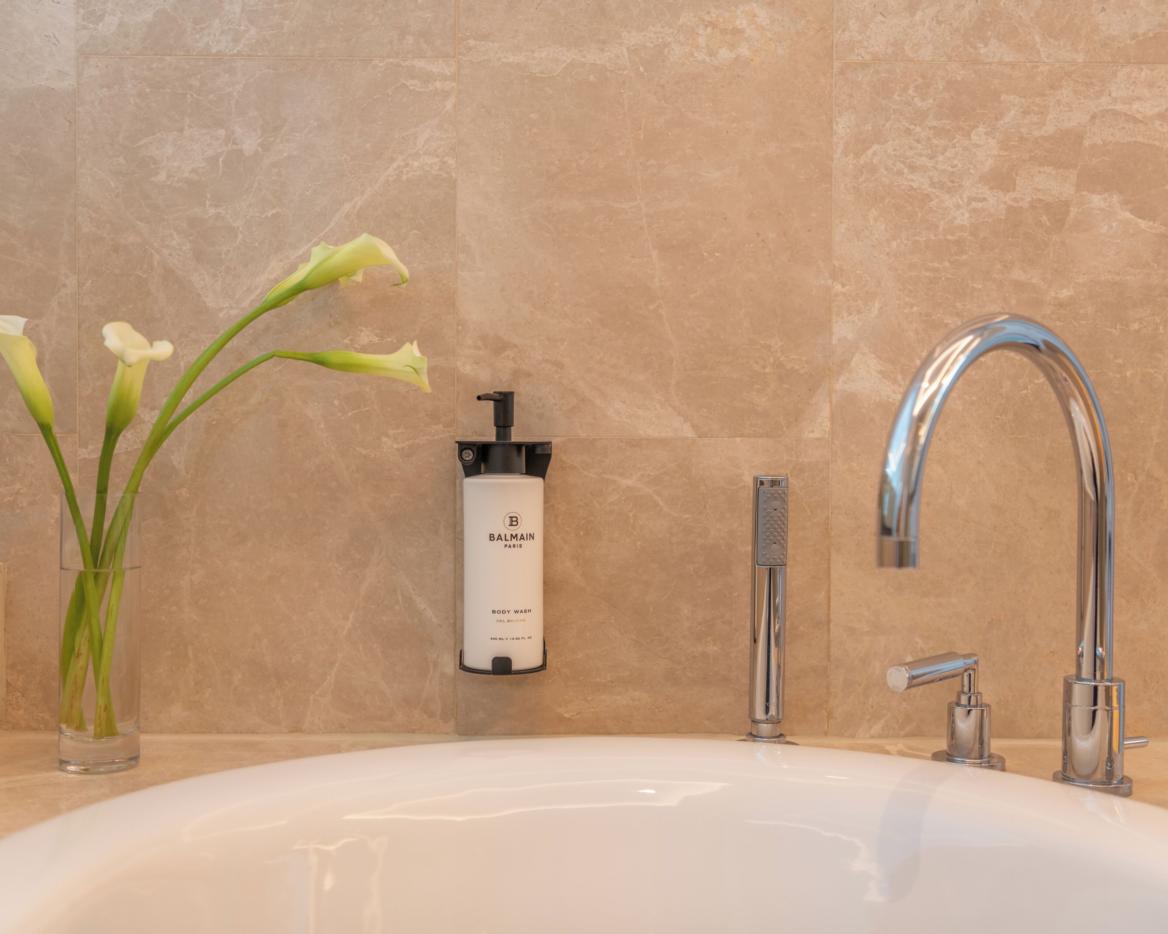 luxury room club millesime, 1 king bed | bathroom amenities | separate bathtub and shower, deep-soaking bathtub, rainfall showerhead