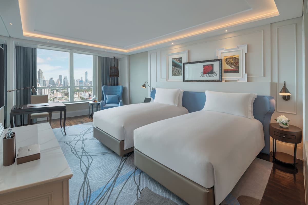 Premium bedding, down duvets, Select Comfort beds, minibar