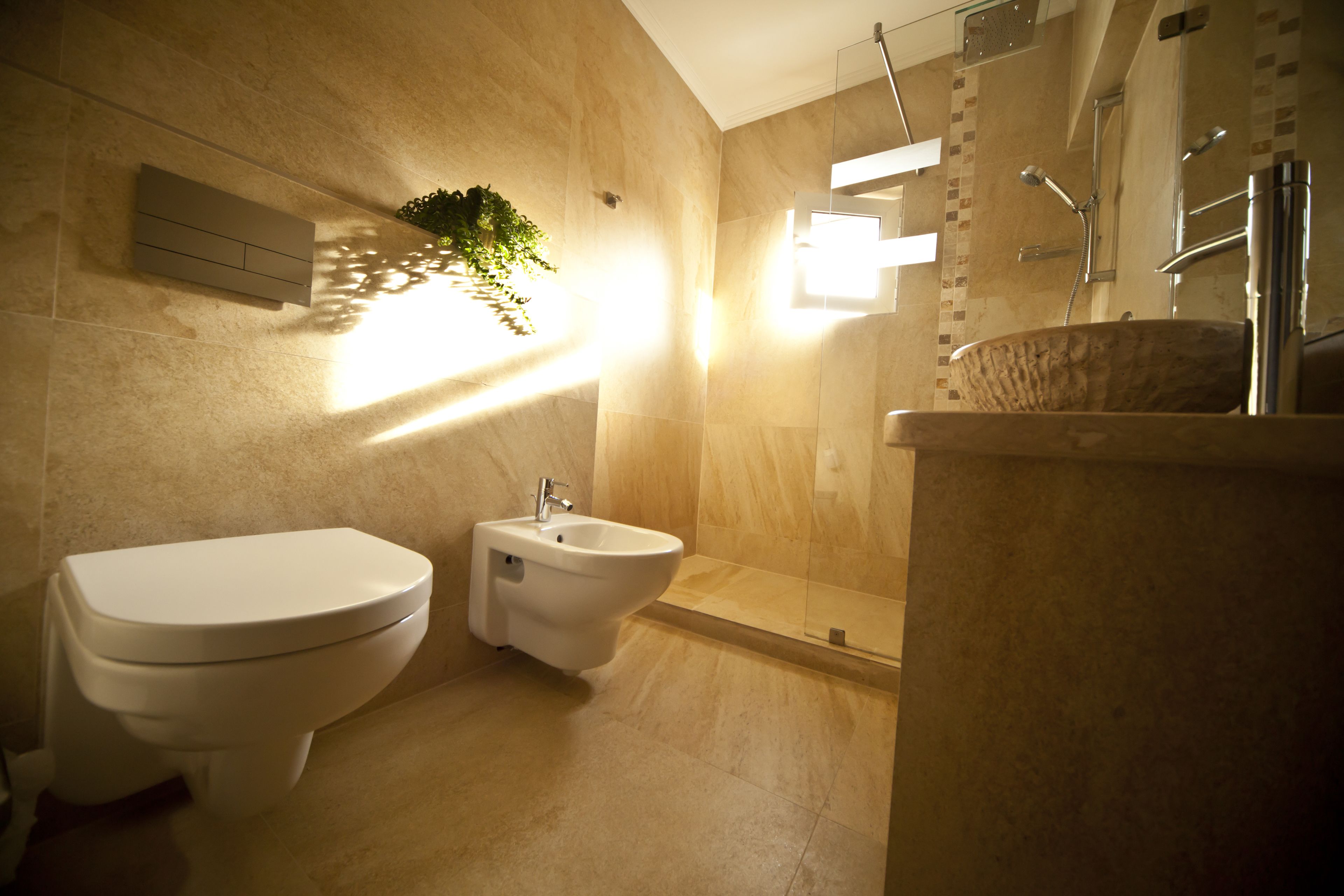 deluxe suite | bathroom | hair dryer, towels