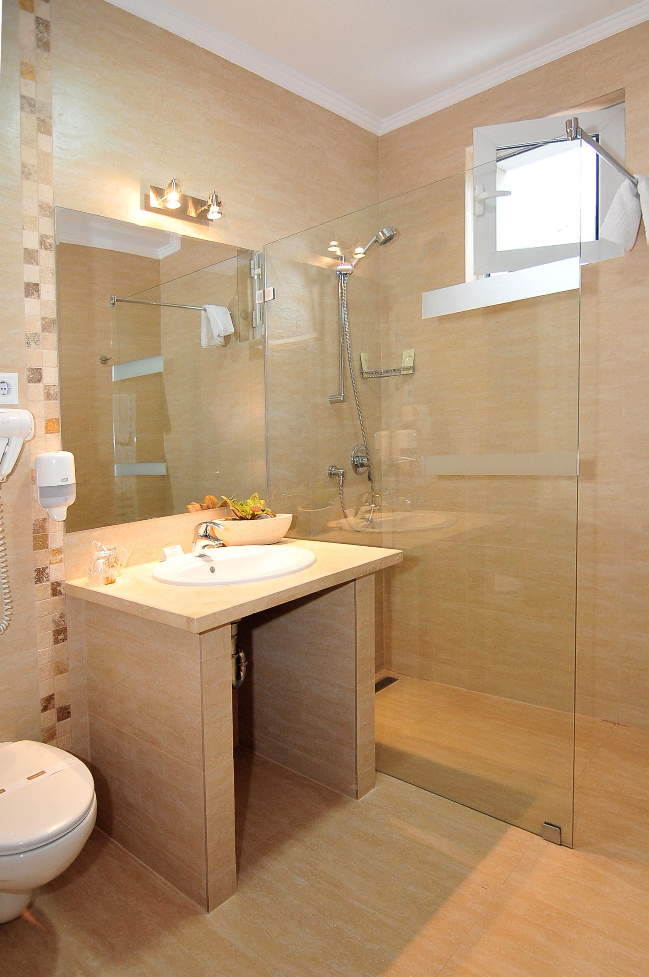 double or twin room | bathroom | hair dryer, towels