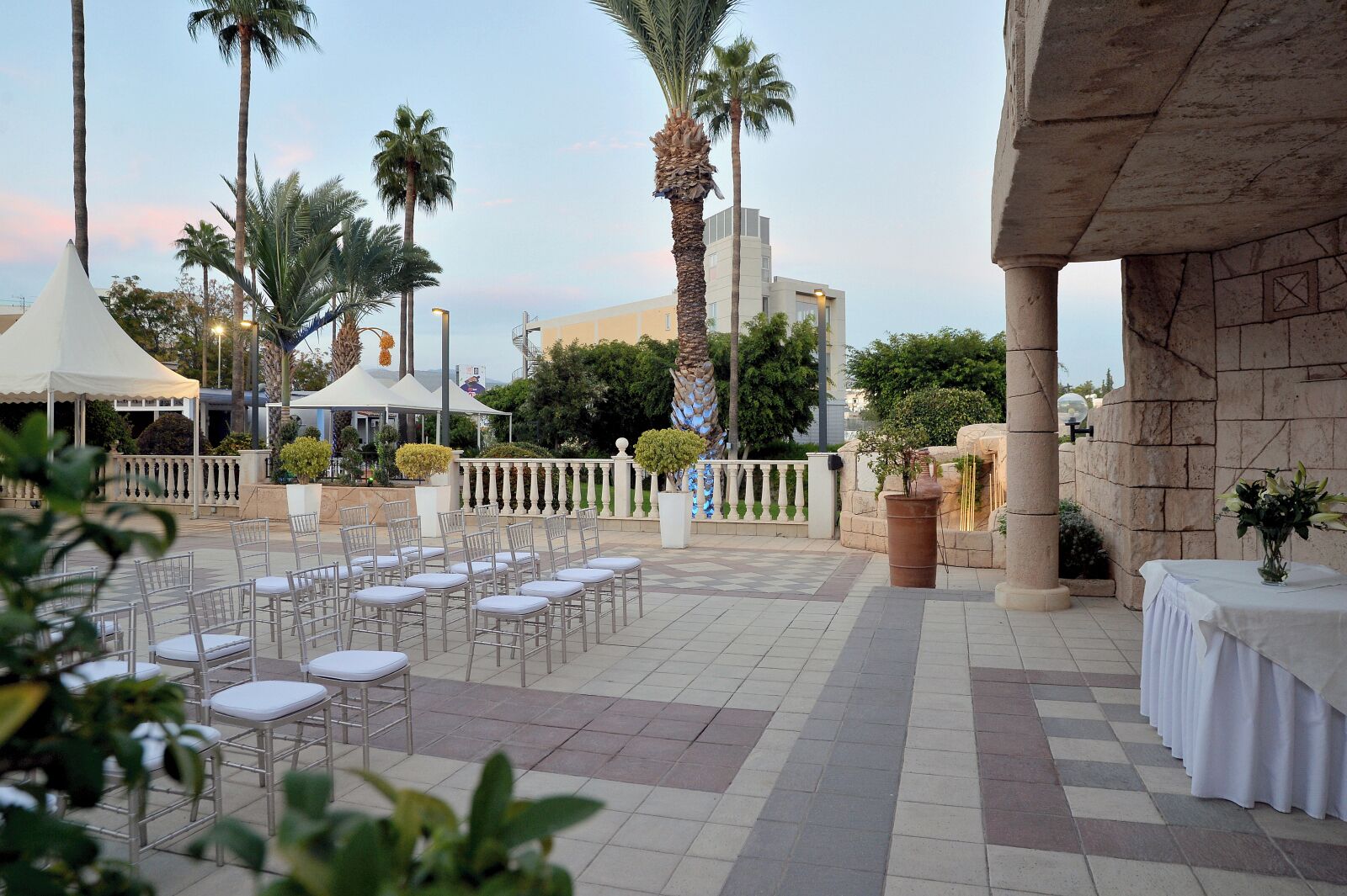 Outdoor wedding area
