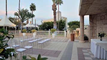 Outdoor wedding area