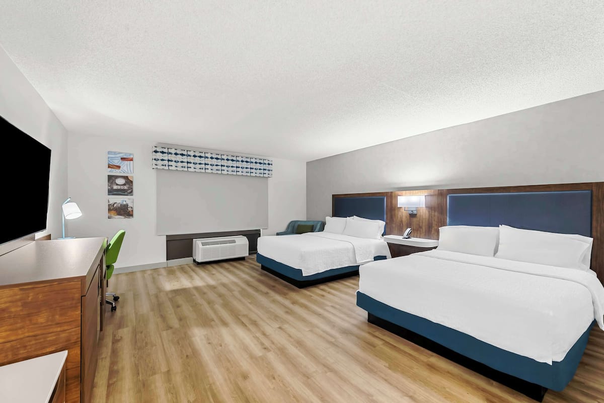 Room, 2 Queen Beds, Accessible, Bathtub | Premium bedding, down duvets, pillow-top beds, in-room safe
