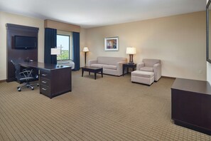 Suite, Two Queen Beds, Non-Smoking | In-room safe, desk, laptop workspace, blackout drapes