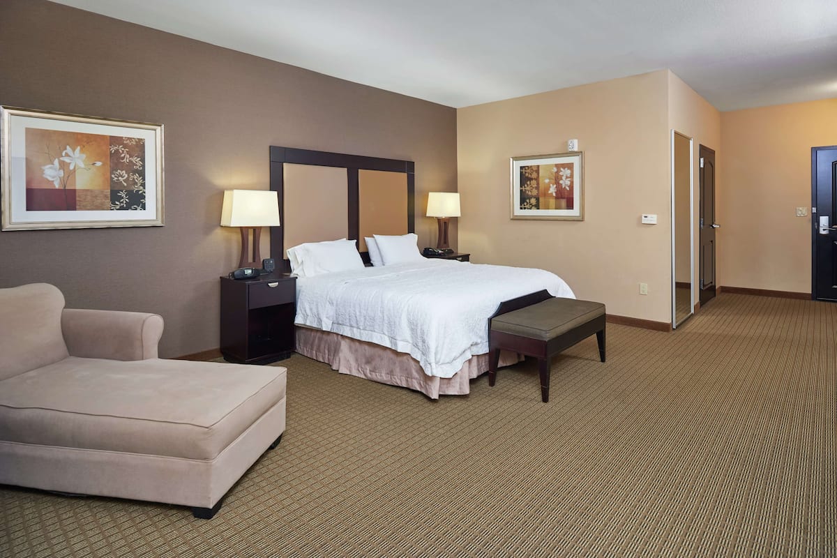 Room, 1 King Bed, Accessible, Non Smoking | In-room safe, desk, laptop workspace, blackout drapes