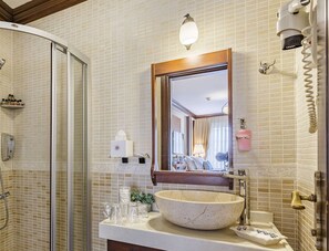 Family Room with Private Hammam - 30m2 | Bathroom | Designer toiletries, hair dryer, slippers, towels - Best Point Hotel (Istanbul)