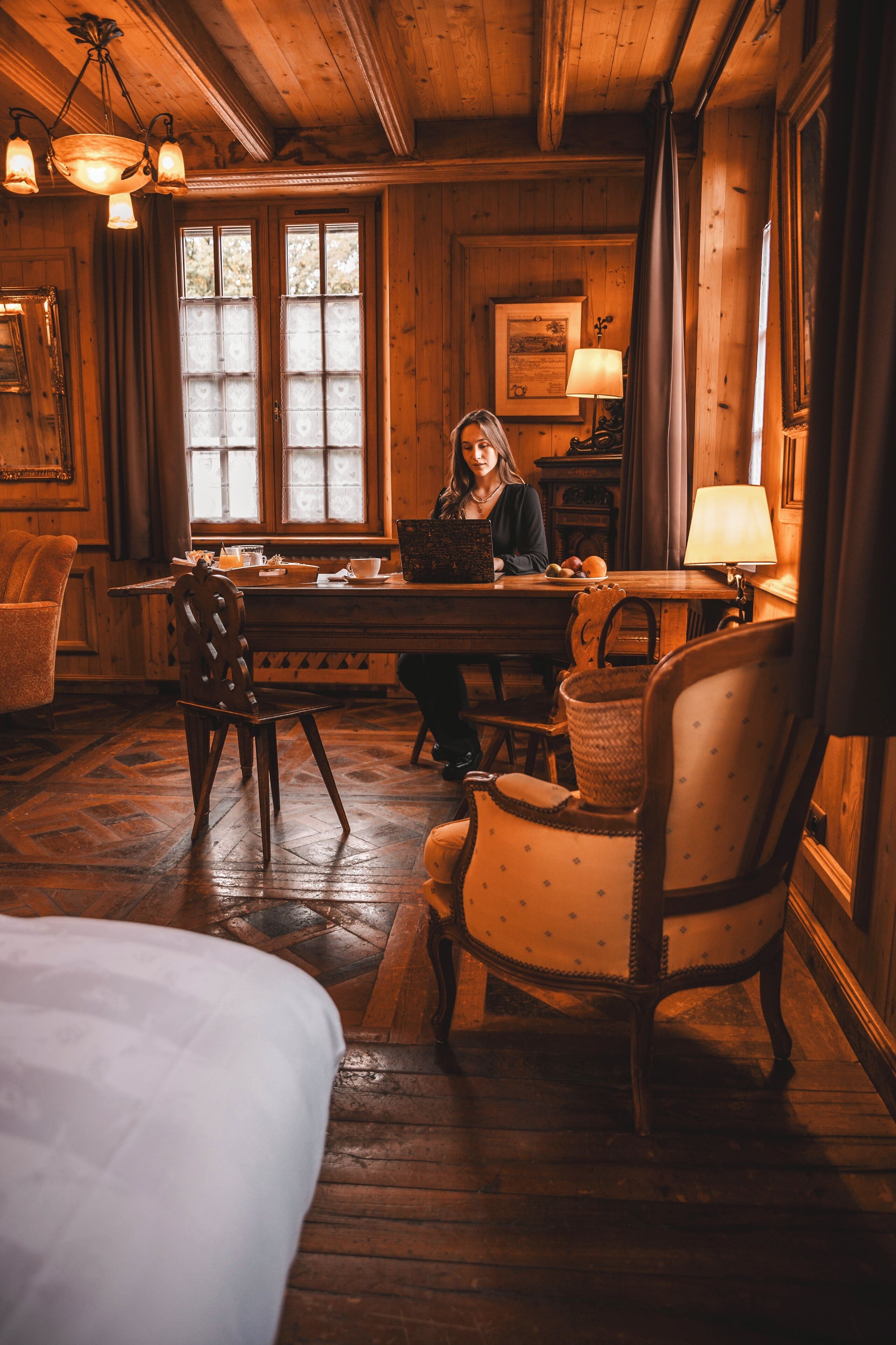 premium room (alsacienne) | living area | 101-cm flat-screen tv with satellite channels