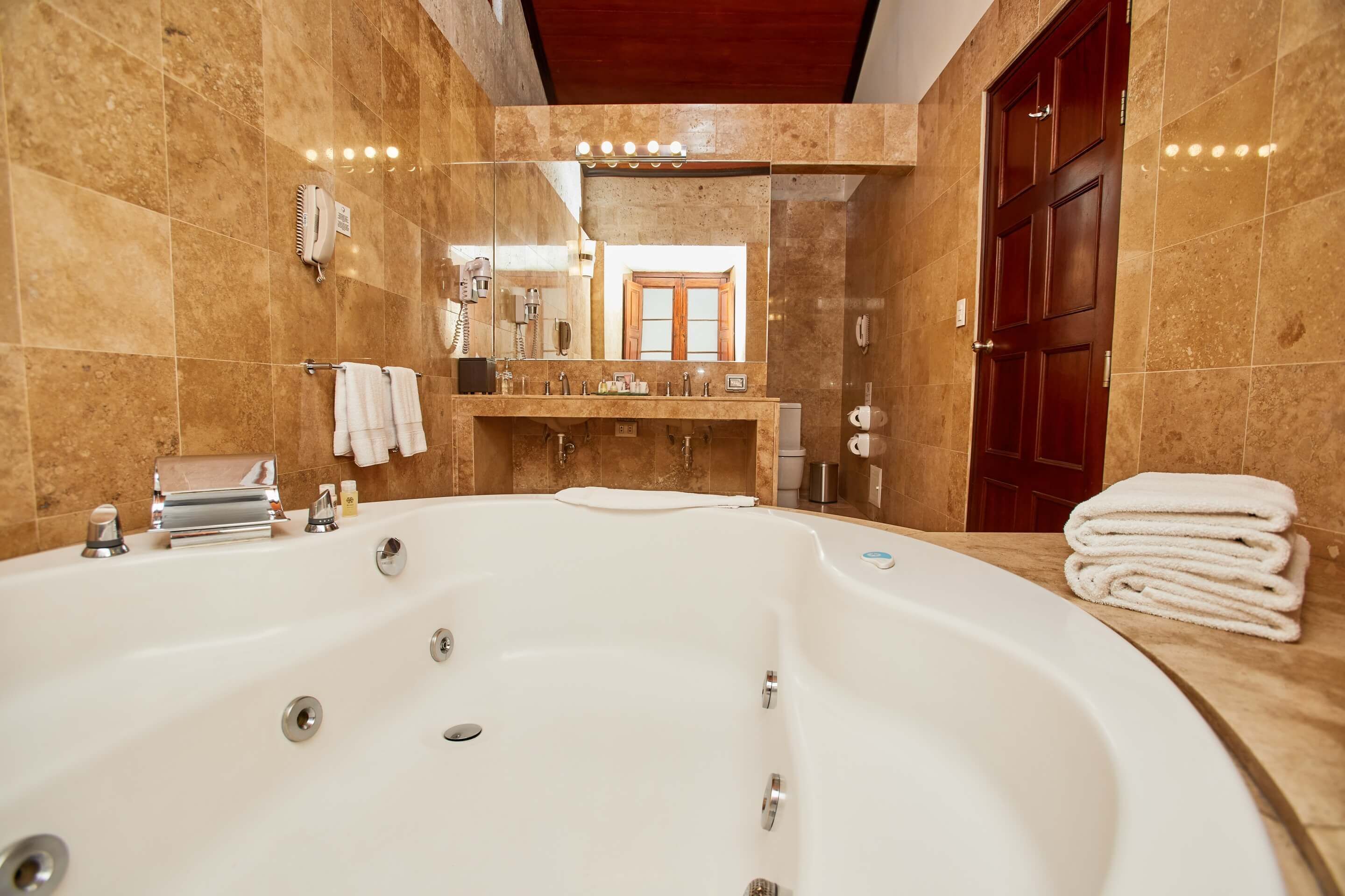 presidential suite, 1 king bed | bathroom | free toiletries, hair dryer, bathrobes, towels