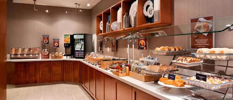 Free daily buffet breakfast