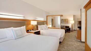 Premium bedding, pillow-top beds, in-room safe, desk