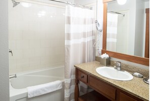 Condo (Studio Condominium - Sleeps 4) | Bathroom | Separate bathtub and shower, designer toiletries, hair dryer, bathrobes