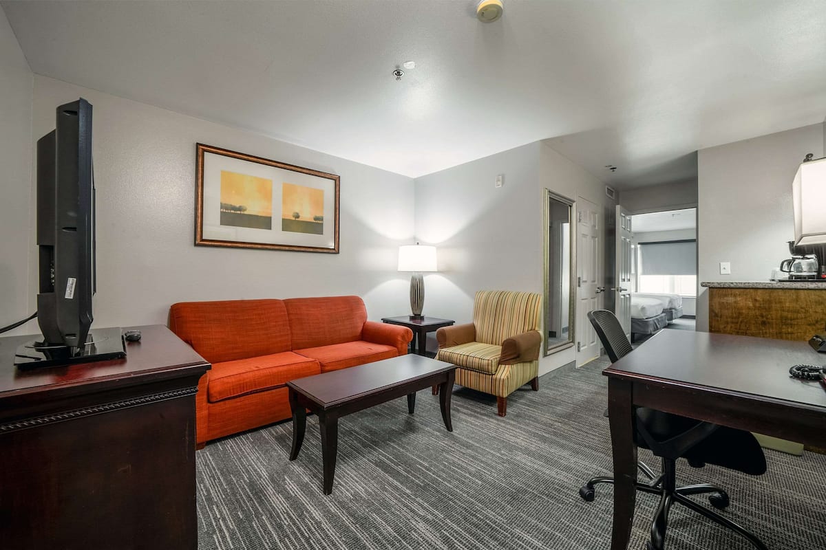 Suite, 2 Queen Beds, Non Smoking (Extended Stay) | 1 bedroom, premium bedding, desk, blackout drapes