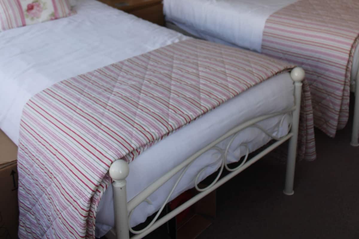 Deluxe-Zweibettzimmer, 2 Einzelbetten, Erdgeschoss | Individuell dekoriert, individuell eingerichtet, Bügeleisen/Bügelbrett