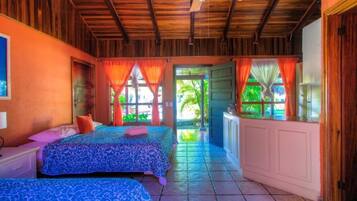 Beachfront Two Queen beds + Kitchenette | Individually furnished, free WiFi, bed sheets