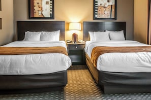 Premium bedding, pillowtop beds, in-room safe, desk