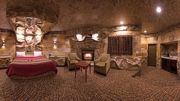 Cave Theme Suite with Jetted Tub & Fireplace