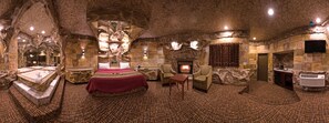 Cave Theme Suite with Jetted Tub & Fireplace | 1 bedroom, premium bedding, individually furnished, desk - Inn of the Dove Romantic Suites with Jetted Tub & Fireplace (Bensalem)