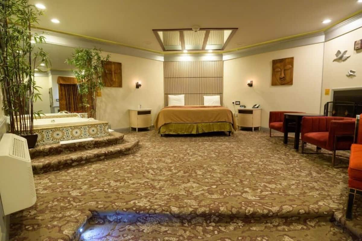 Asian Theme Suite with Round Bed, Jetted Tub & Fireplace | View from room