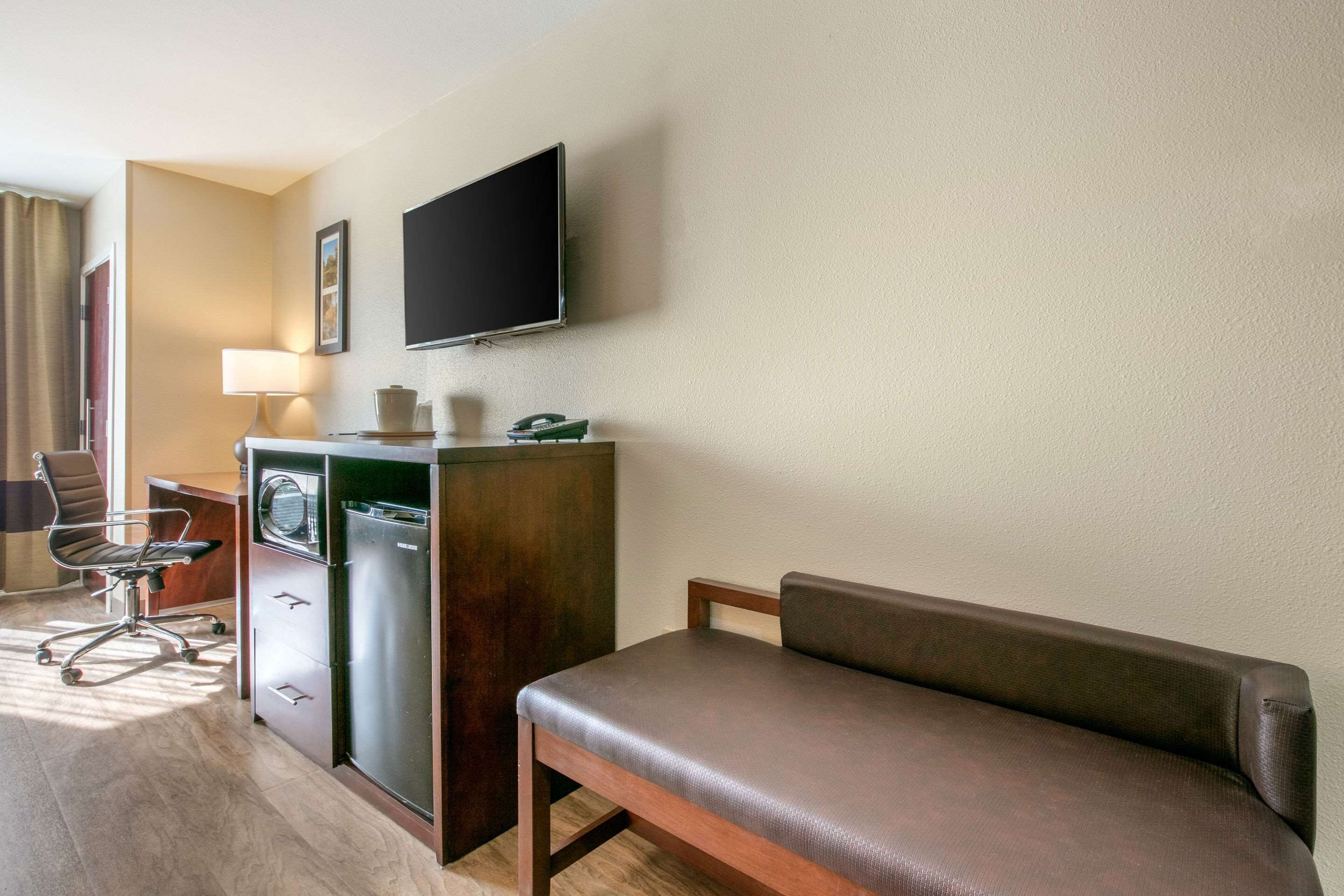 desk, blackout curtains, soundproofing, iron/ironing board