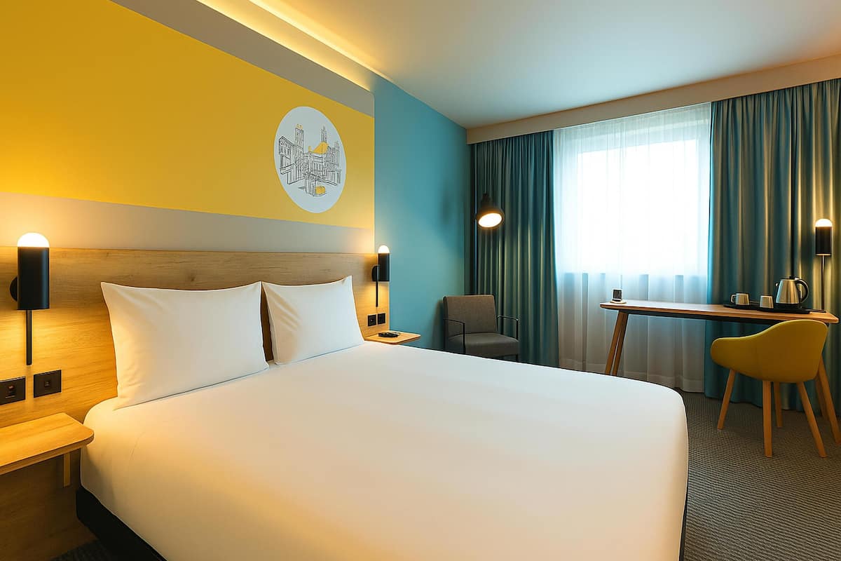 Double Room | Select Comfort beds, desk, laptop workspace, blackout drapes