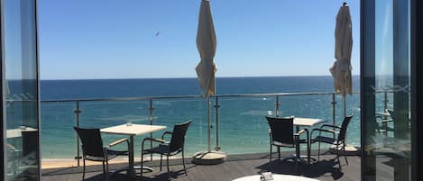 Breakfast, lunch, dinner served; international cuisine, beach views