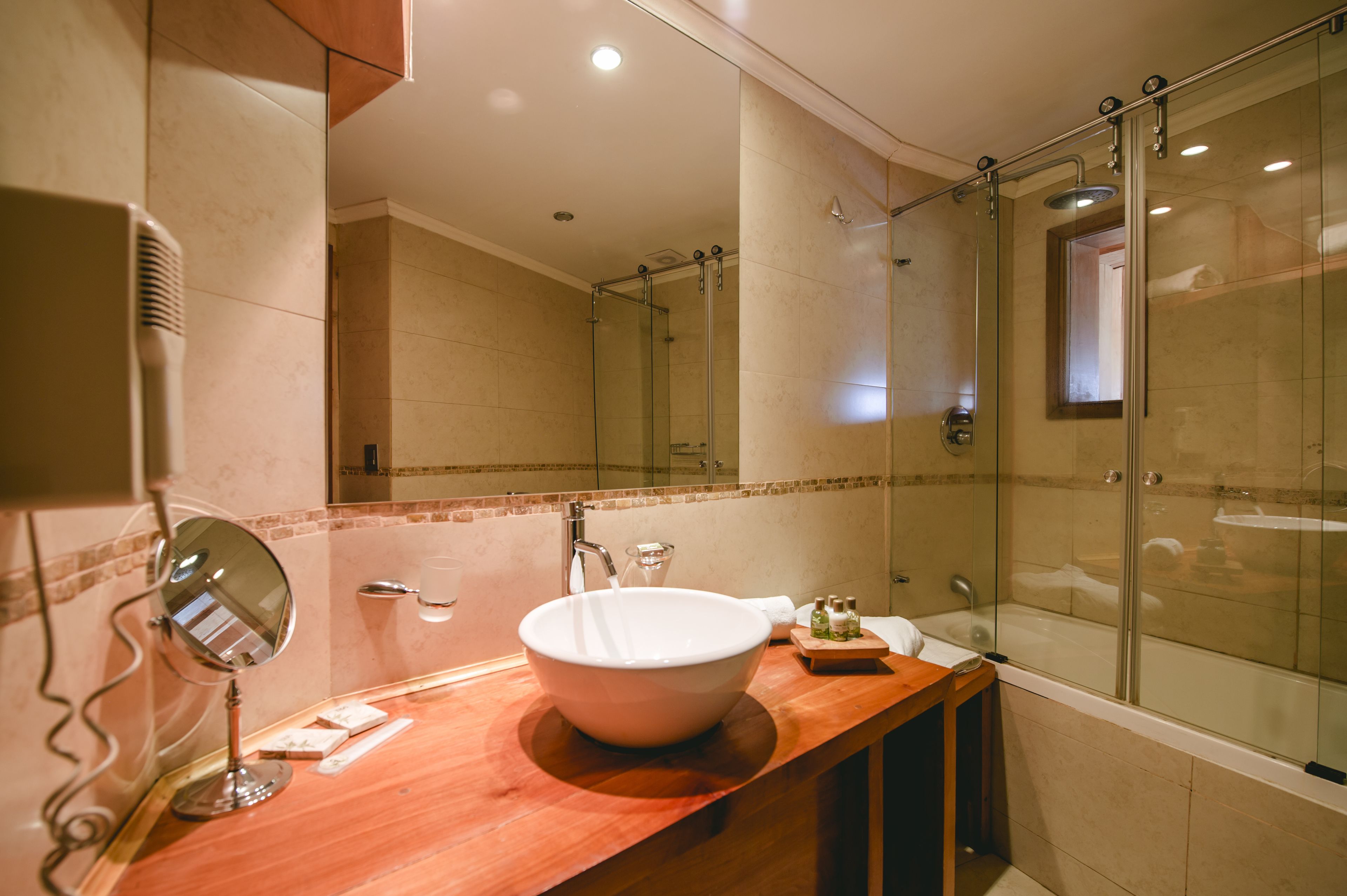 free toiletries, slippers, towels