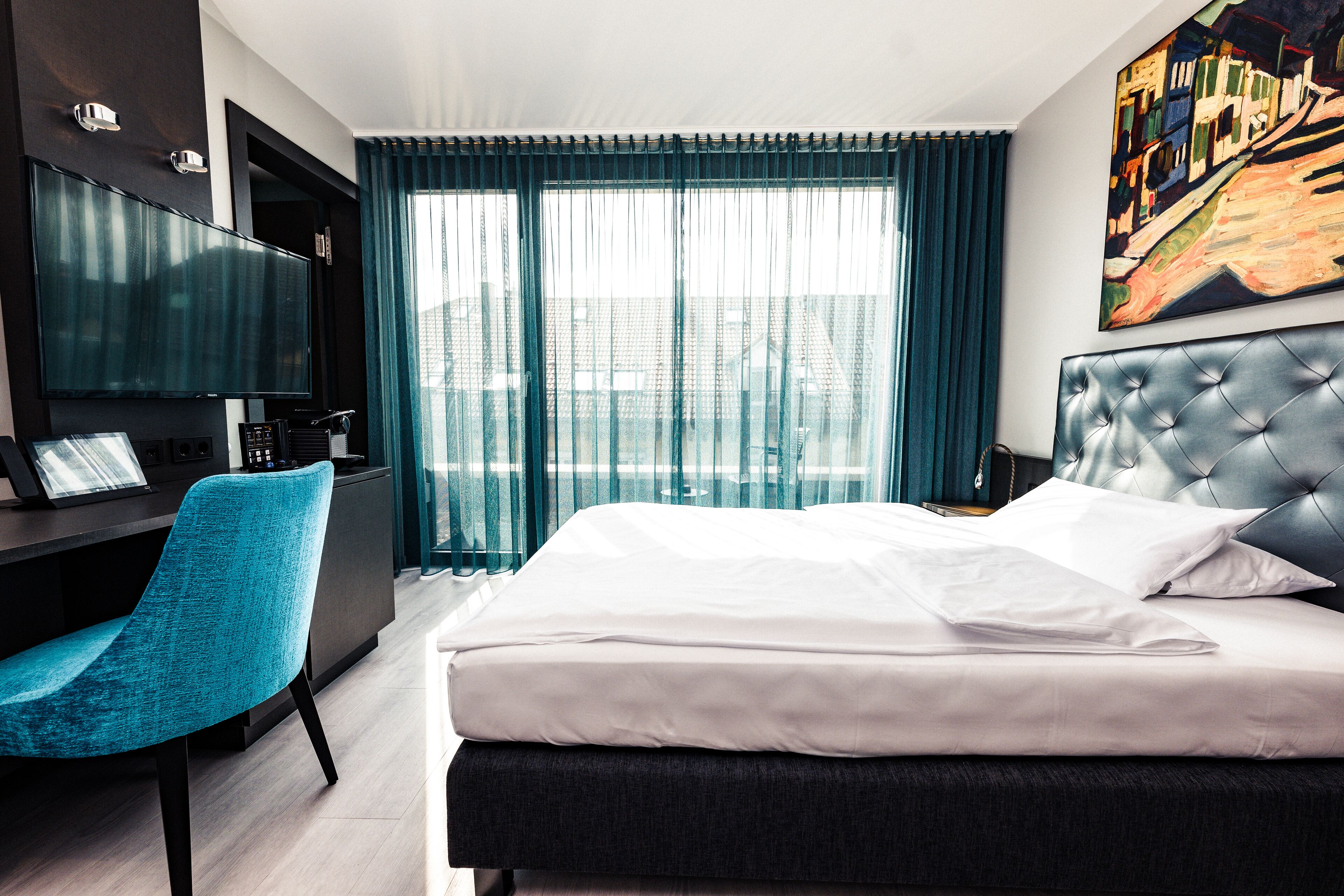 ห้องดีลักซ์ดับเบิล, 1 ห้องนอน | เครื่องนอนป้องกันสารก่อภูมิแพ้, มินิบาร์, ตู้นิรภัยในห้องพัก, โต๊ะทำงาน