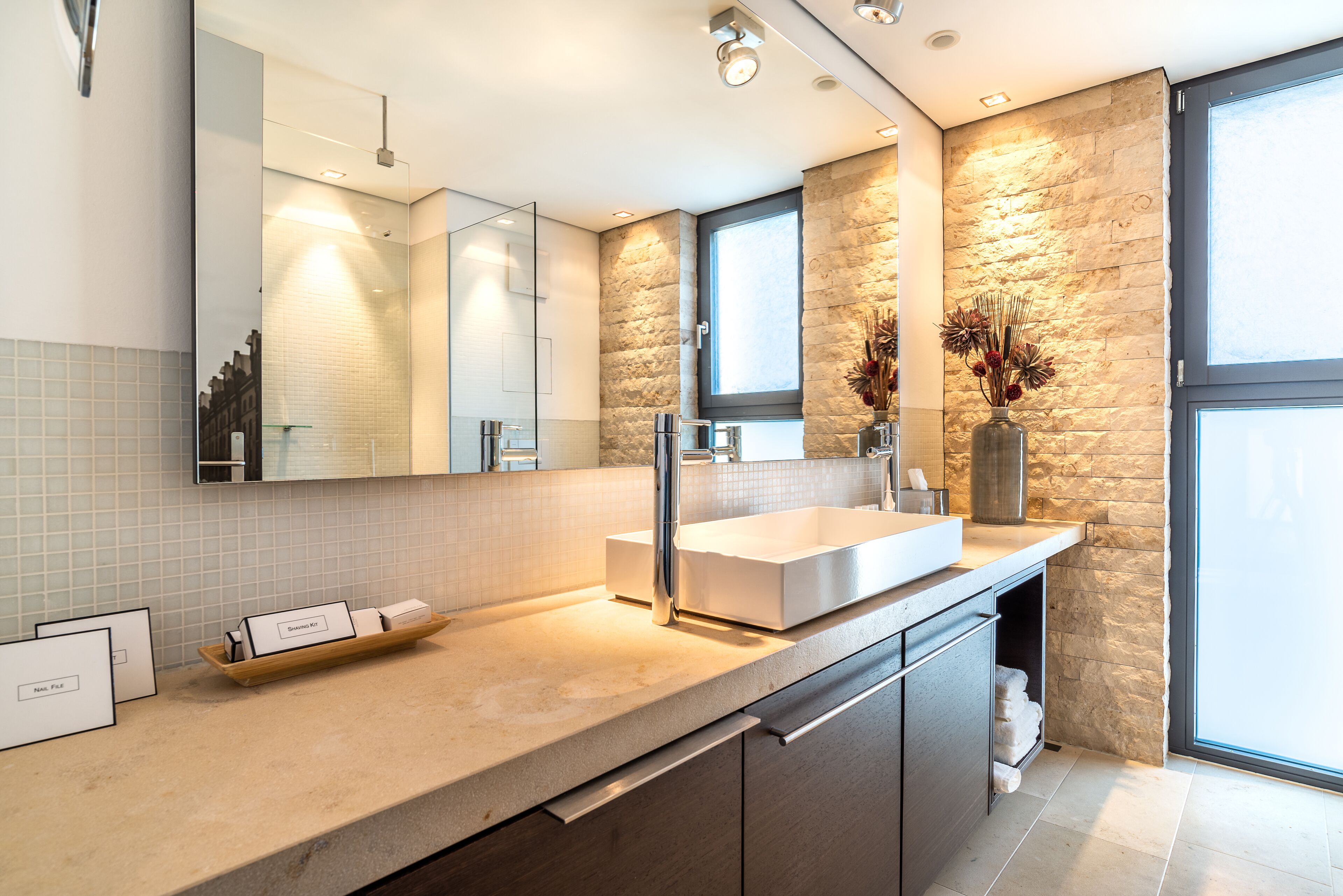 junior suite, 1 bedroom, annex building (some with balcony) | bathroom | hair dryer, heated floors, towels, soap