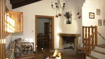Family Cabin, 2 Bedrooms | Living room | 25-inch flat-screen TV with digital channels, TV