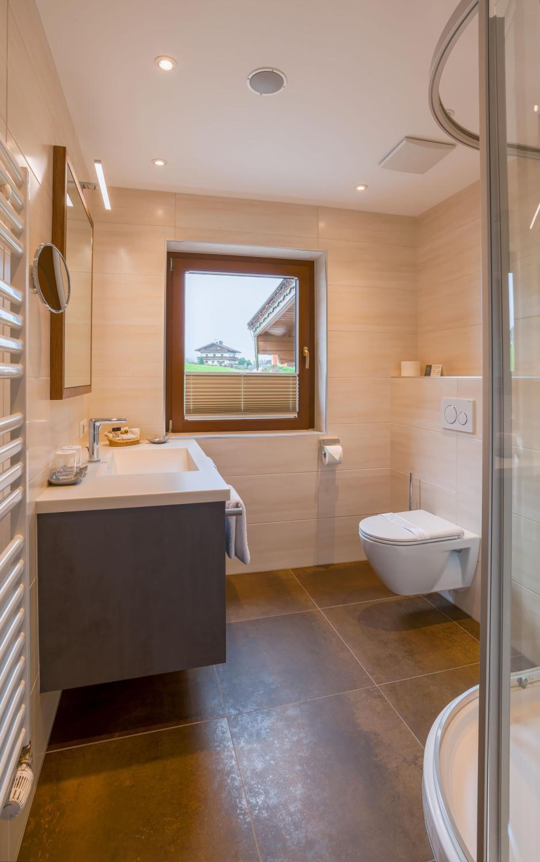 shower, free toiletries, hair dryer, bathrobes